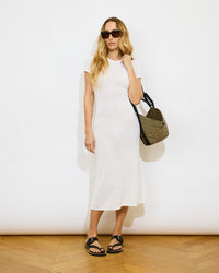 Ilana - Robe longue manches arrondies en point fishnet - 1 - Alexandra Golovanoff