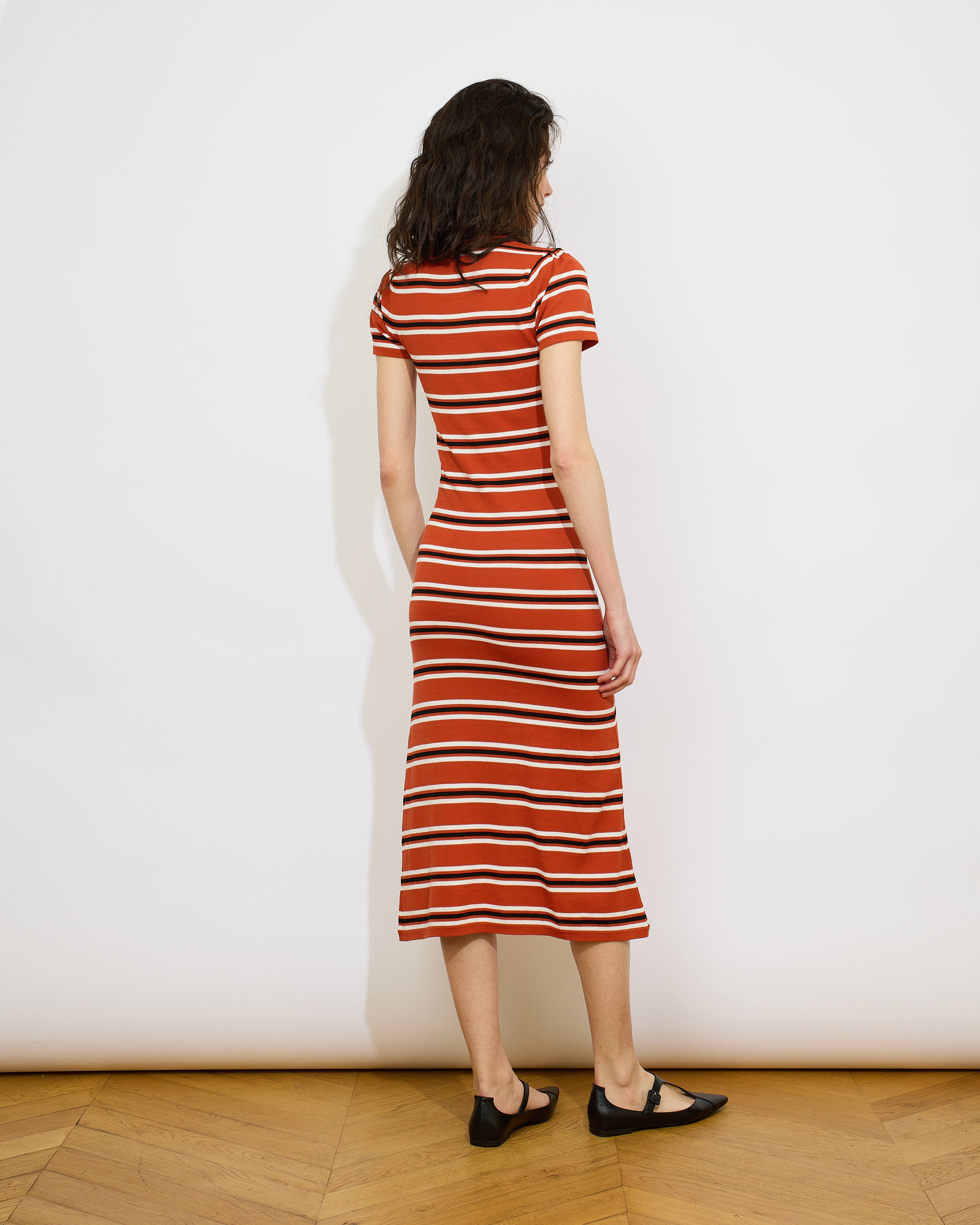 Ilana - Robe longue avec ouverture devant en 100% coton - 2 - Alexandra Golovanoff