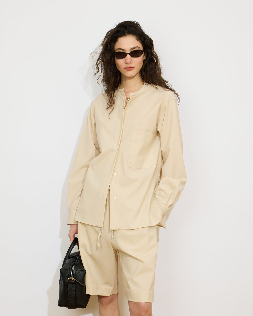 Alma - Chemise en suiting de laine extra fin - 1 - Alexandra Golovanoff
