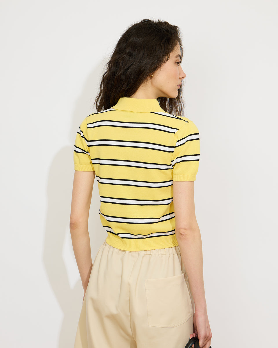 Léa - Polo en coton et lin - 2 - Alexandra Golovanoff