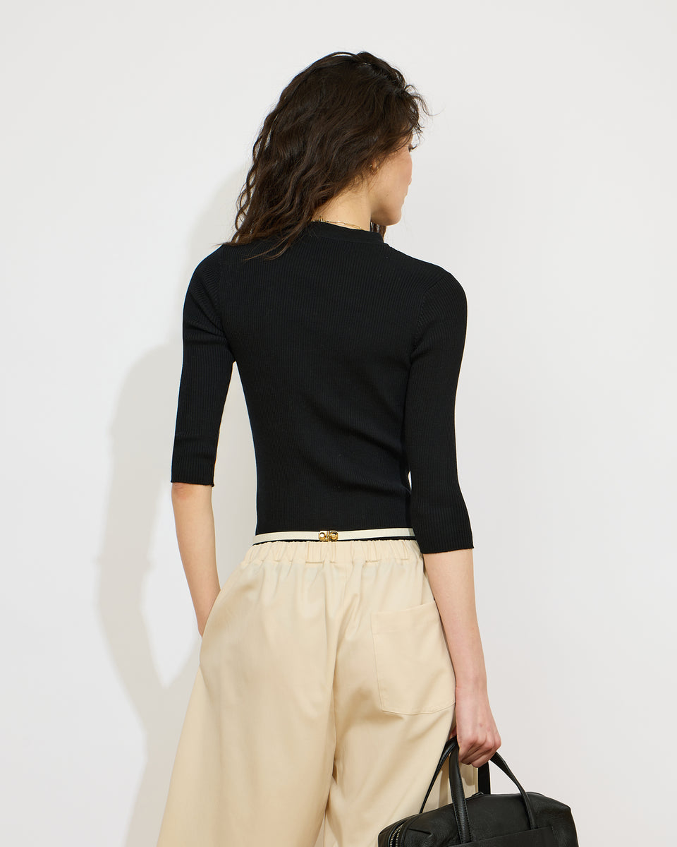 Mona - T-shirt manches 3/4 en 100% coton - 2 - Alexandra Golovanoff