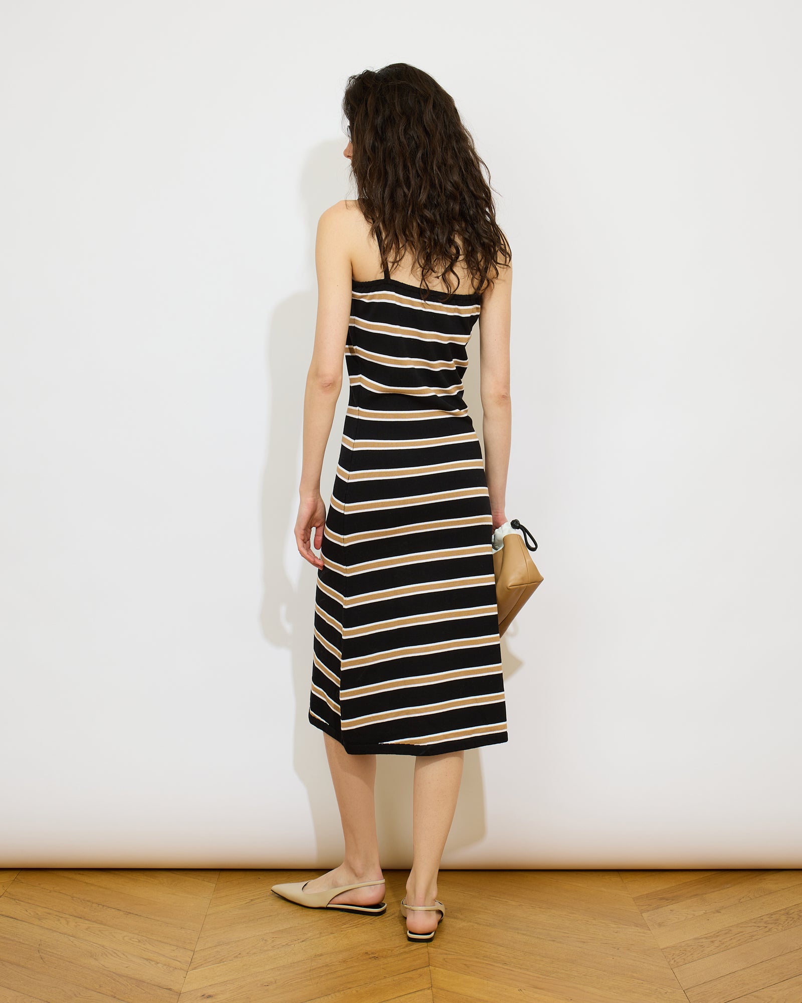 Marie-Amélie - Robe longue rayé aux bretelles fines - 2 - Alexandra Golovanoff