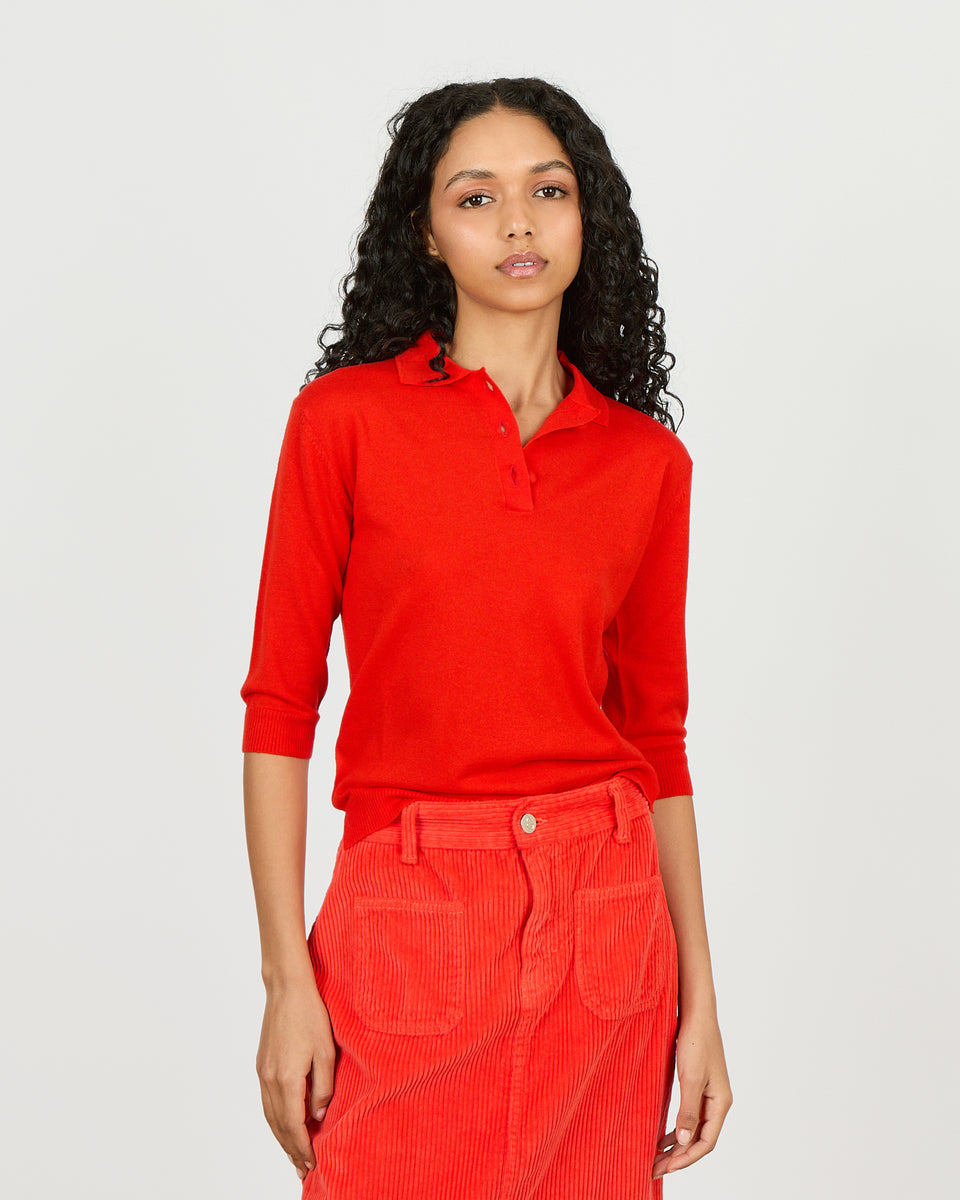 Roxy - Polo manches 3/4 en 100% laine vierge - 1 - Alexandra Golovanoff