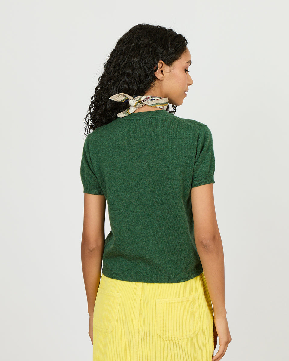 André - T-shirt fin manches courtes en 100% cachemire - 2 - Alexandra Golovanoff