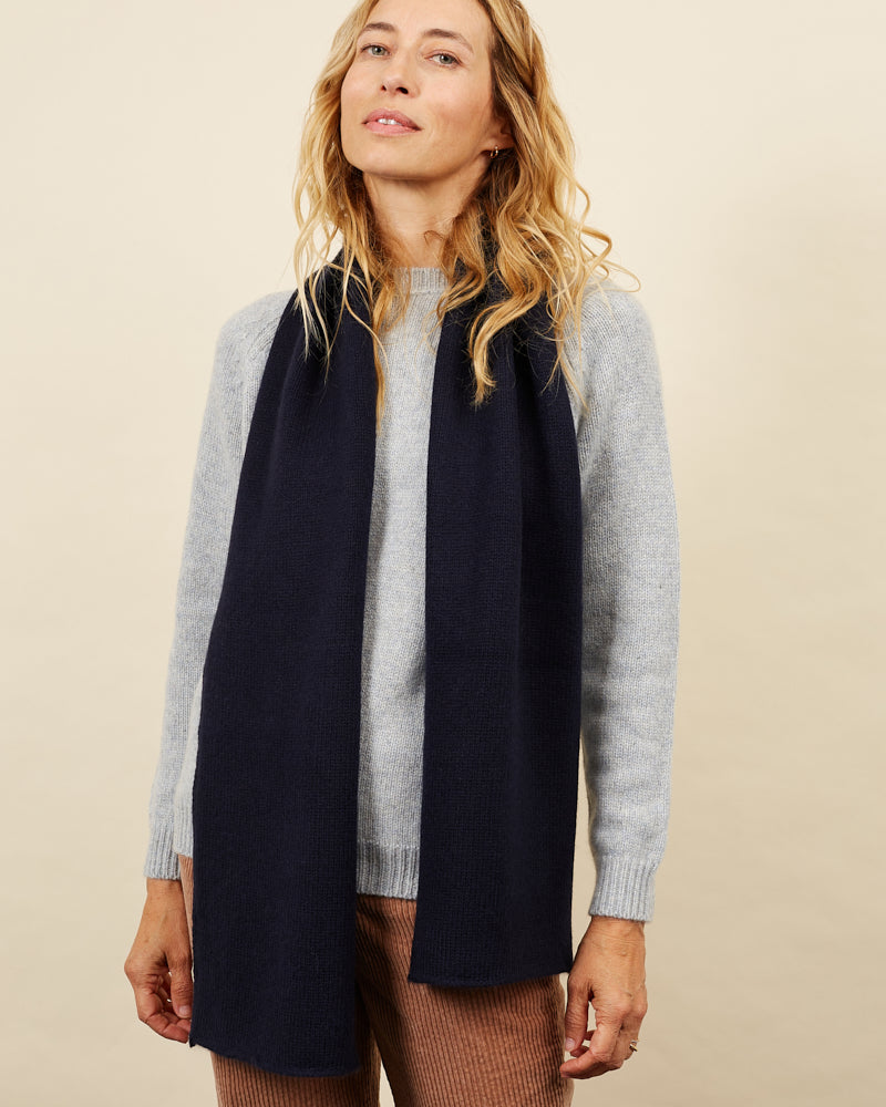 Echarpe navy 15 - 1 - Alexandra Golovanoff