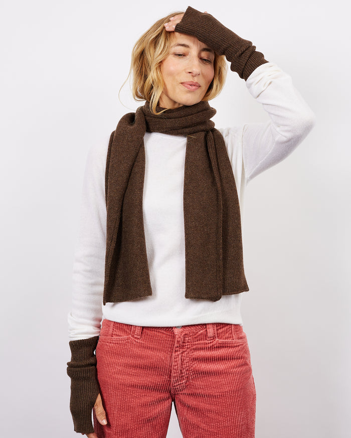 alexandra golovanoff Echarpe brown 15