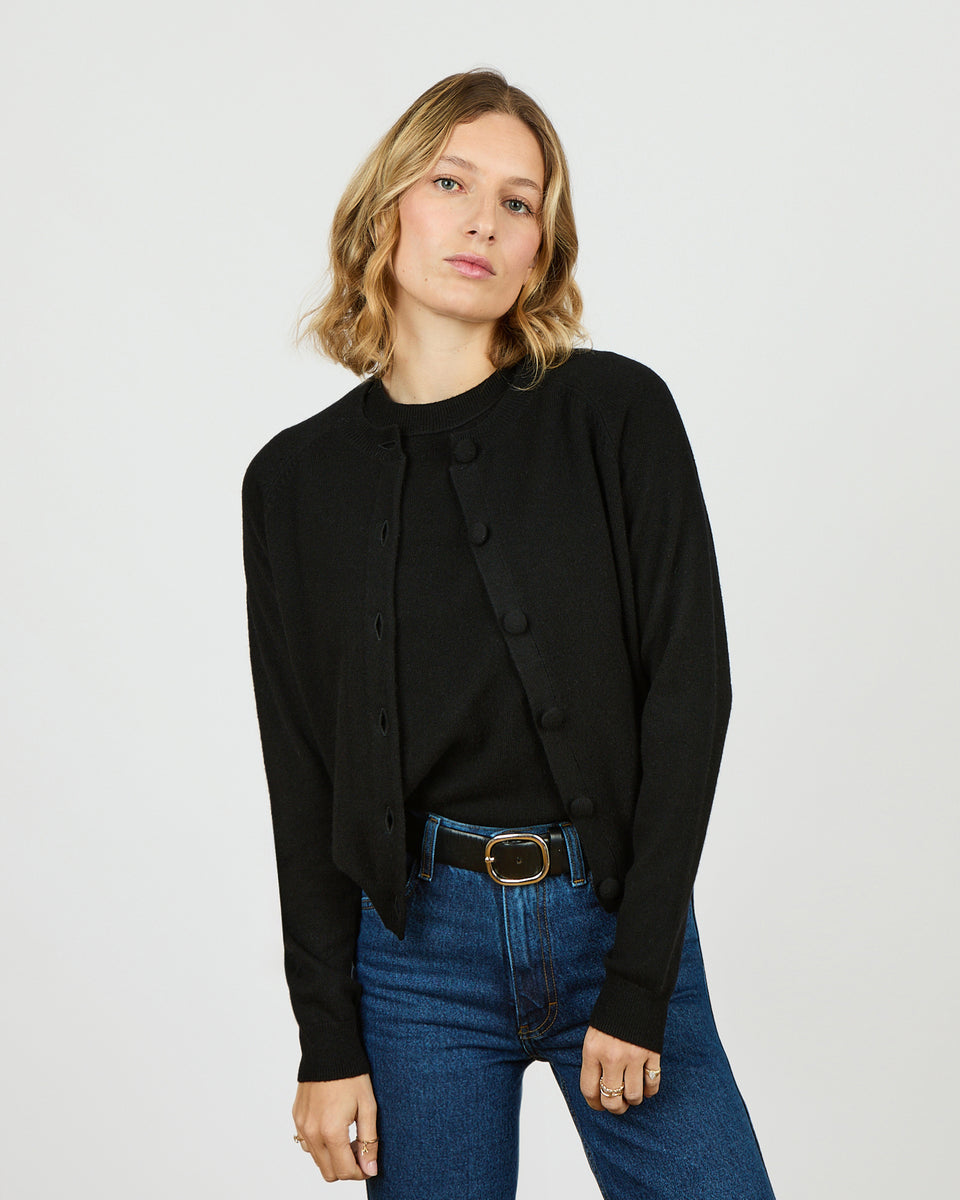 Cardigan Mila Light Black - 1 - Alexandra Golovanoff