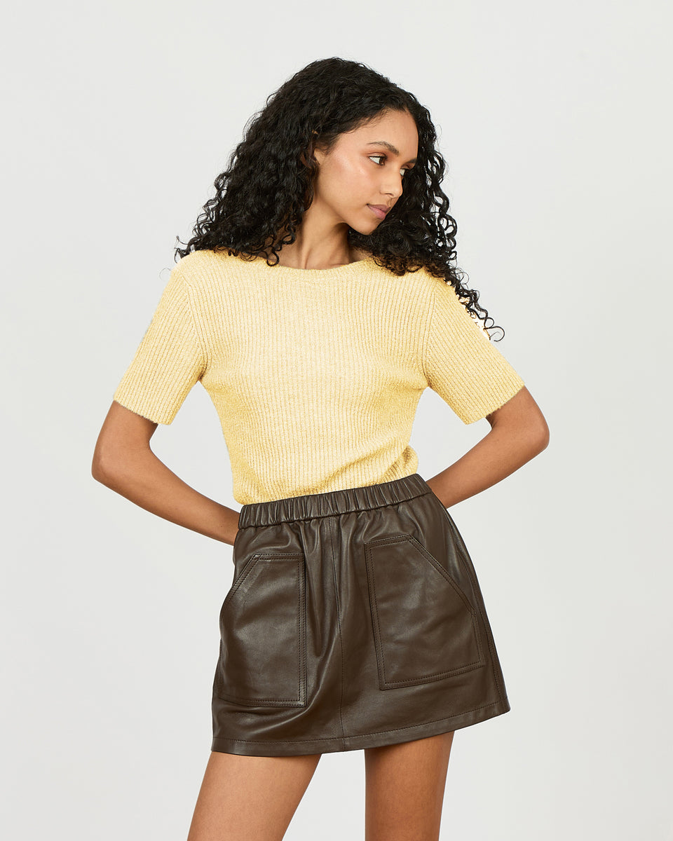 Elena - Pull manche 3/4 reversible en cachemire et soie - 1 - Alexandra Golovanoff
