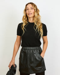 Mini - T-shirt manches arrondies en cachemire et soie - 2 - Alexandra Golovanoff