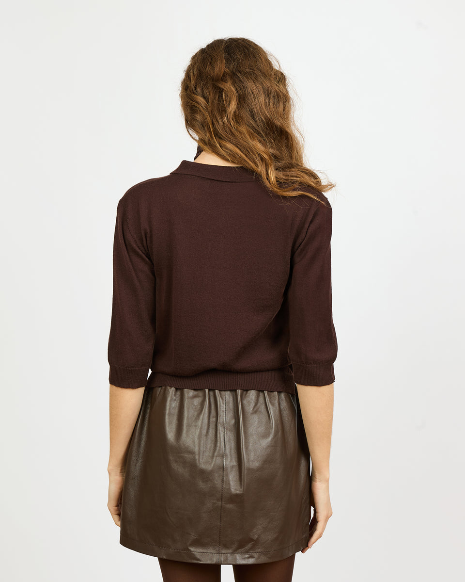 Roxy - Polo manches 3/4 en 100% laine vierge - 2 - Alexandra Golovanoff