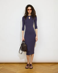 Sam - Robe longue avec ouverture devant en 100% coton - 1 - Alexandra Golovanoff