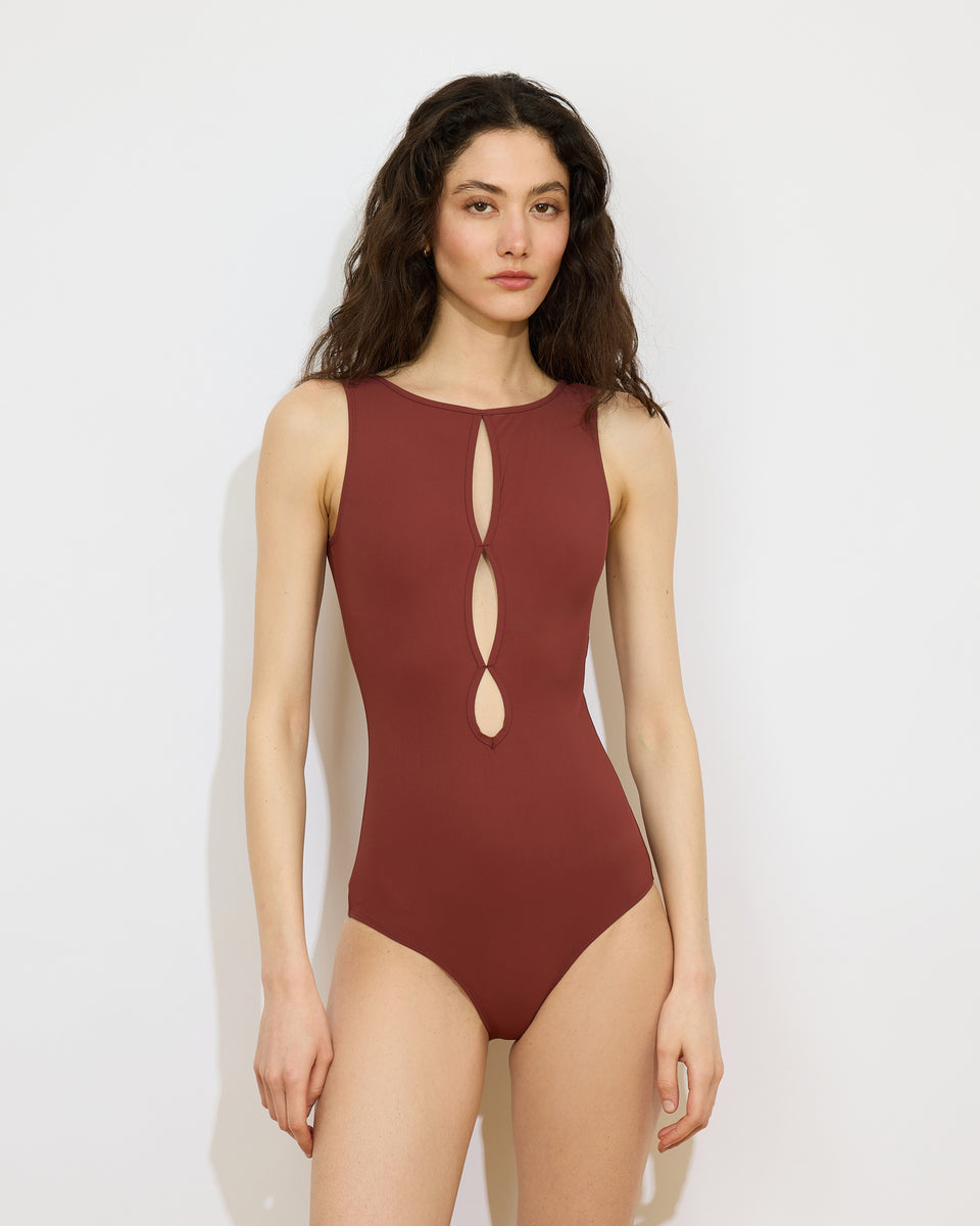 Tamarin - Maillot de bain 1 pièce avec découpes gouttes - 1 - Alexandra Golovanoff