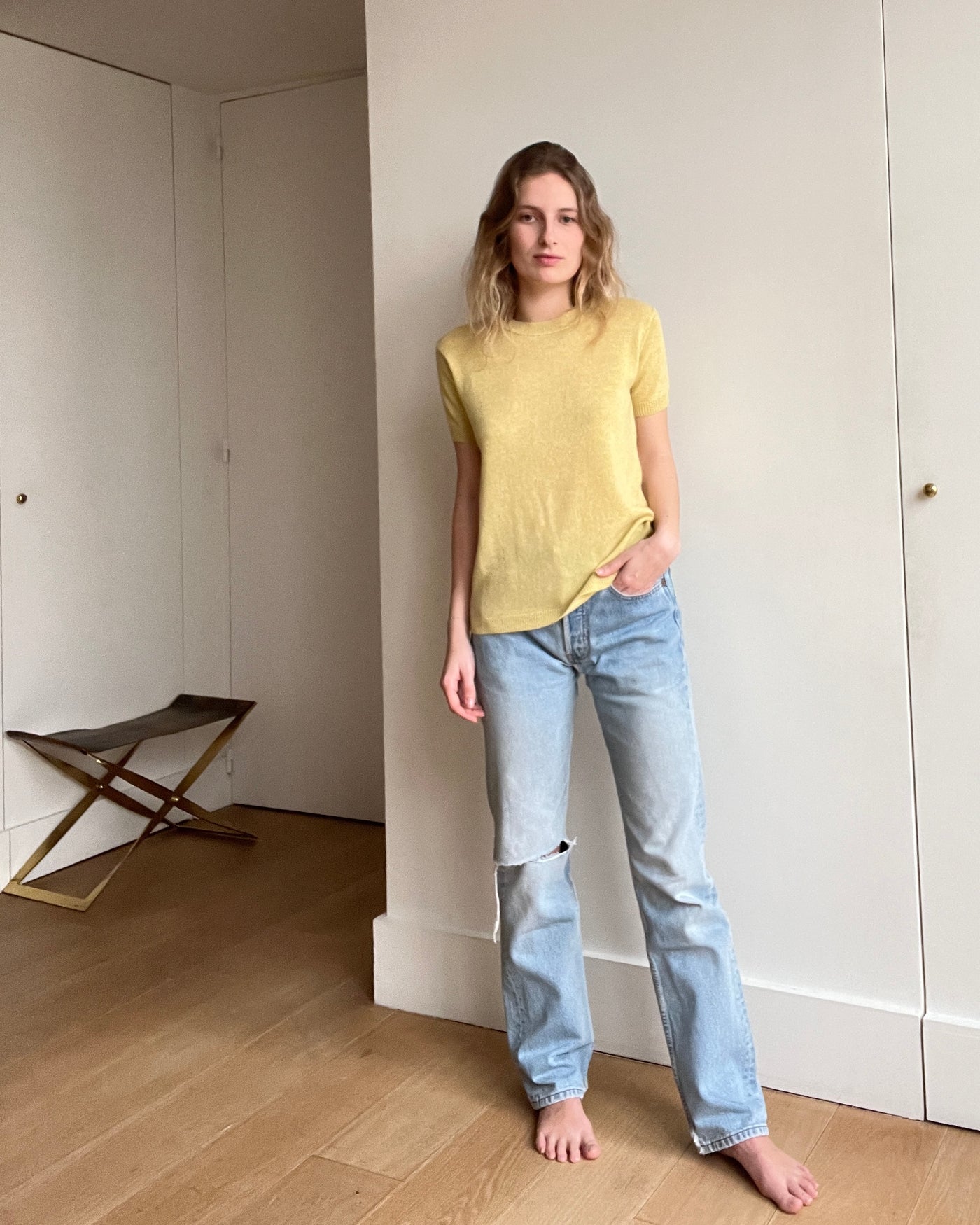 cashmere t-shirt Andre superlight gold
