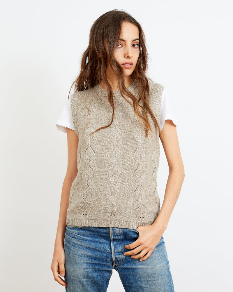 Ele pointelle beige