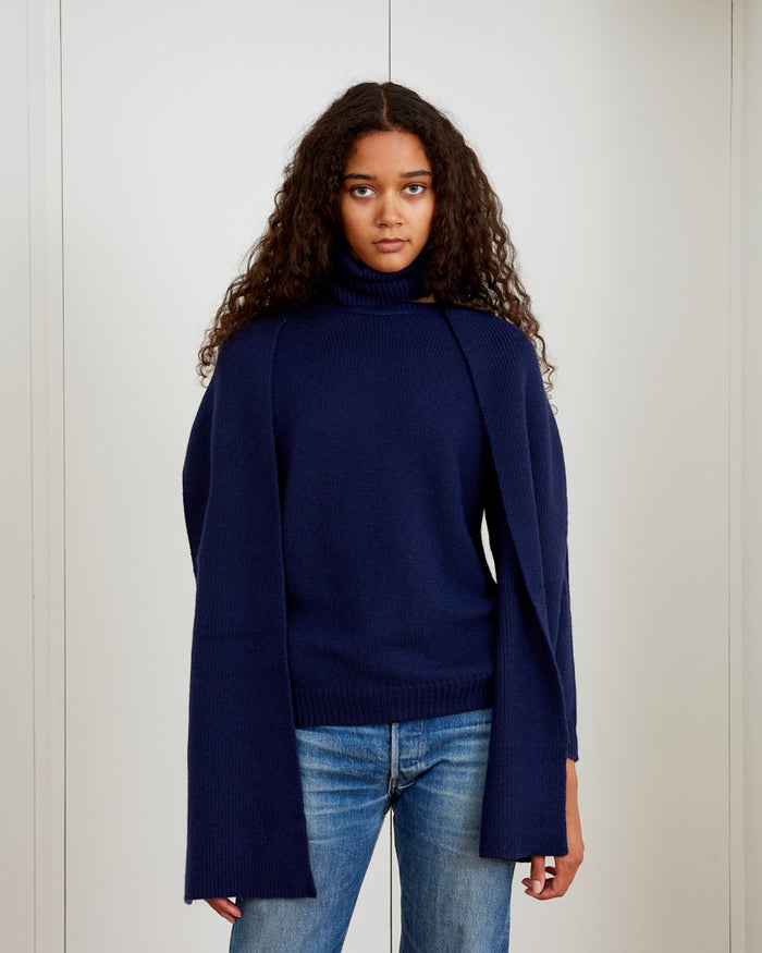 alexandra golovanoff Col-écharpe navy 13