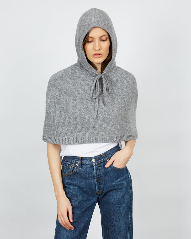 Poncho capuche dark grey