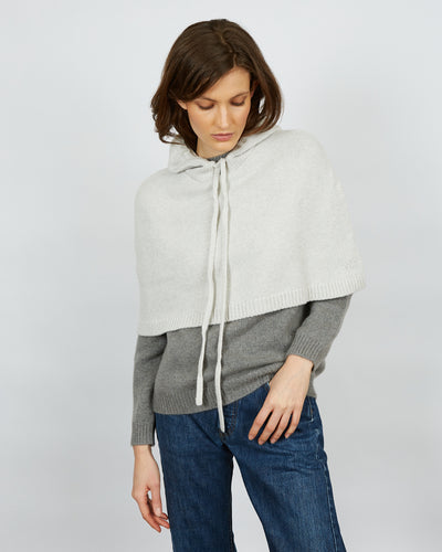 Poncho capuche white 13