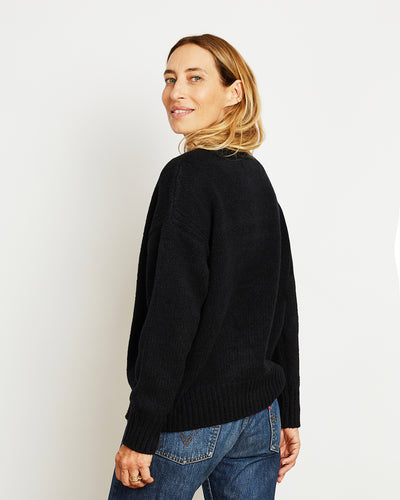 woman oversize sweater Bubble black