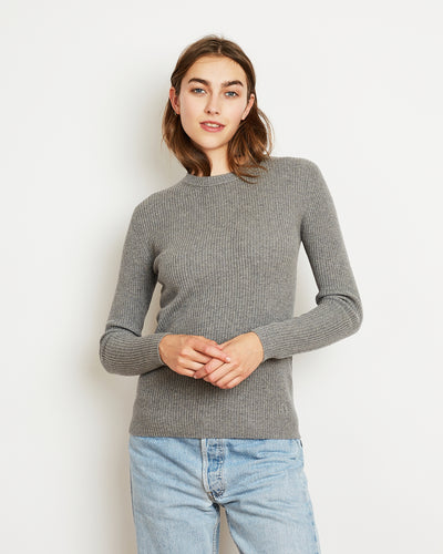 ribbed cashmere sweater Kawai grey