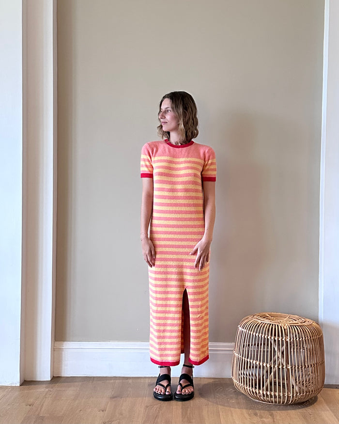 alexandra golovanoff Robe Maxi stripes pivoine 14