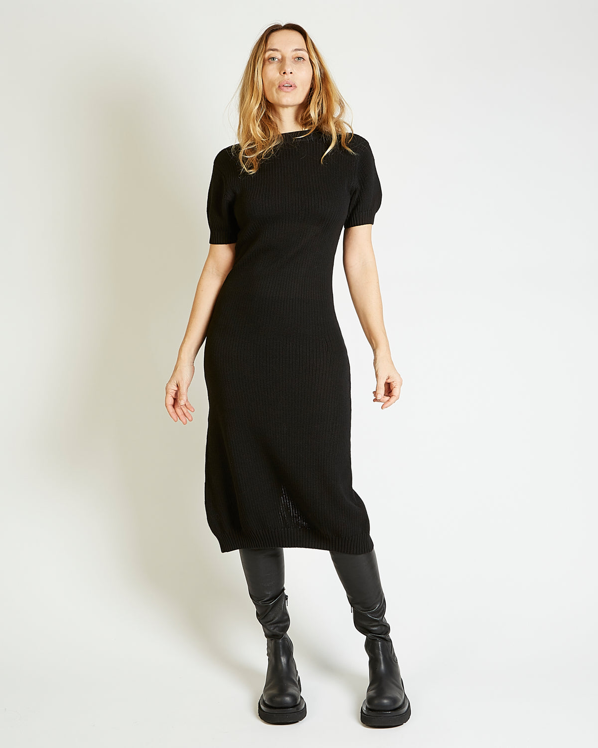 Julie black coton dress